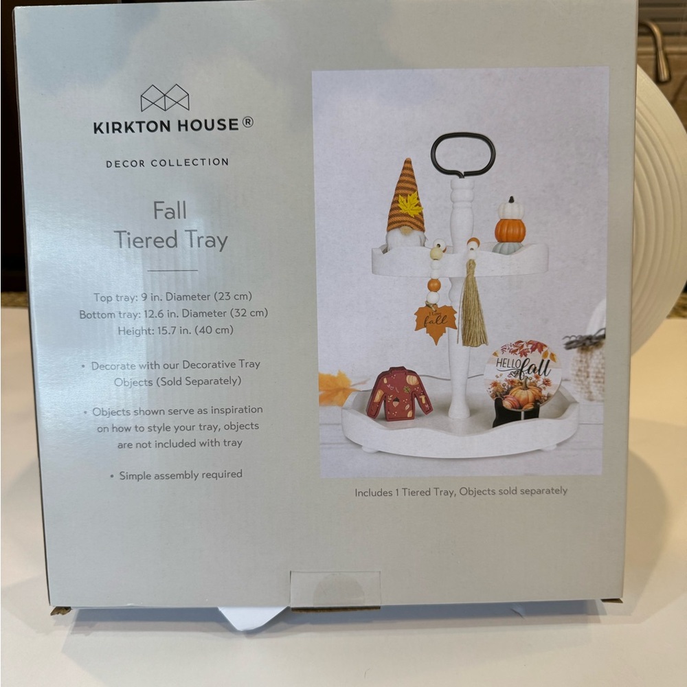The Perfect Two-Tier White Wooden Tray For Decorations, Food Entertaining NWT - Picture 7 of 11